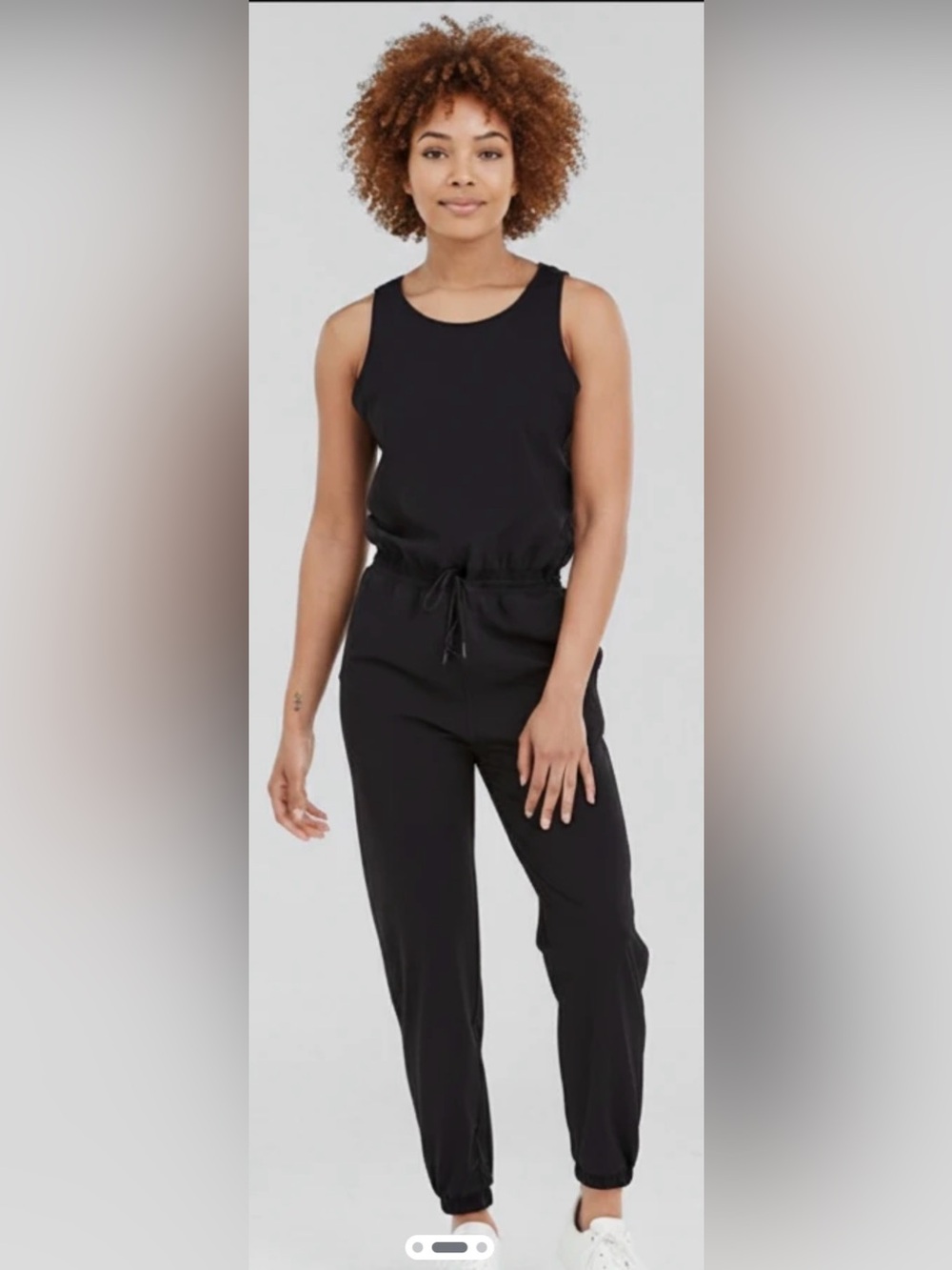 The North Face Black Sleeveless Drawcord Jumpsuit